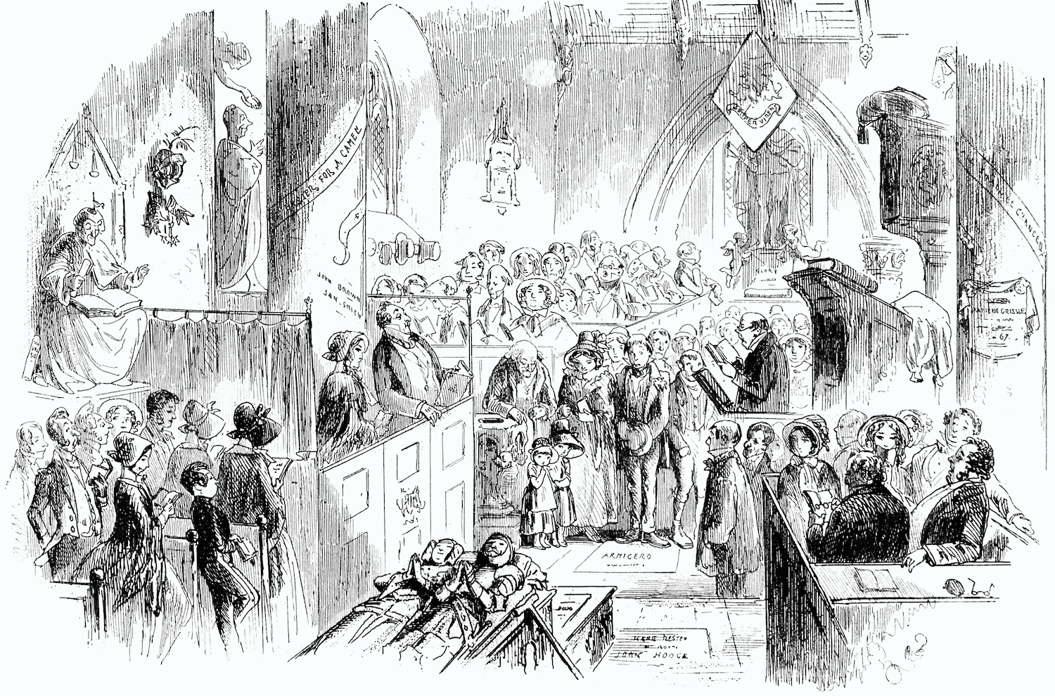 Little Church illustration by Hablot Knight Browne