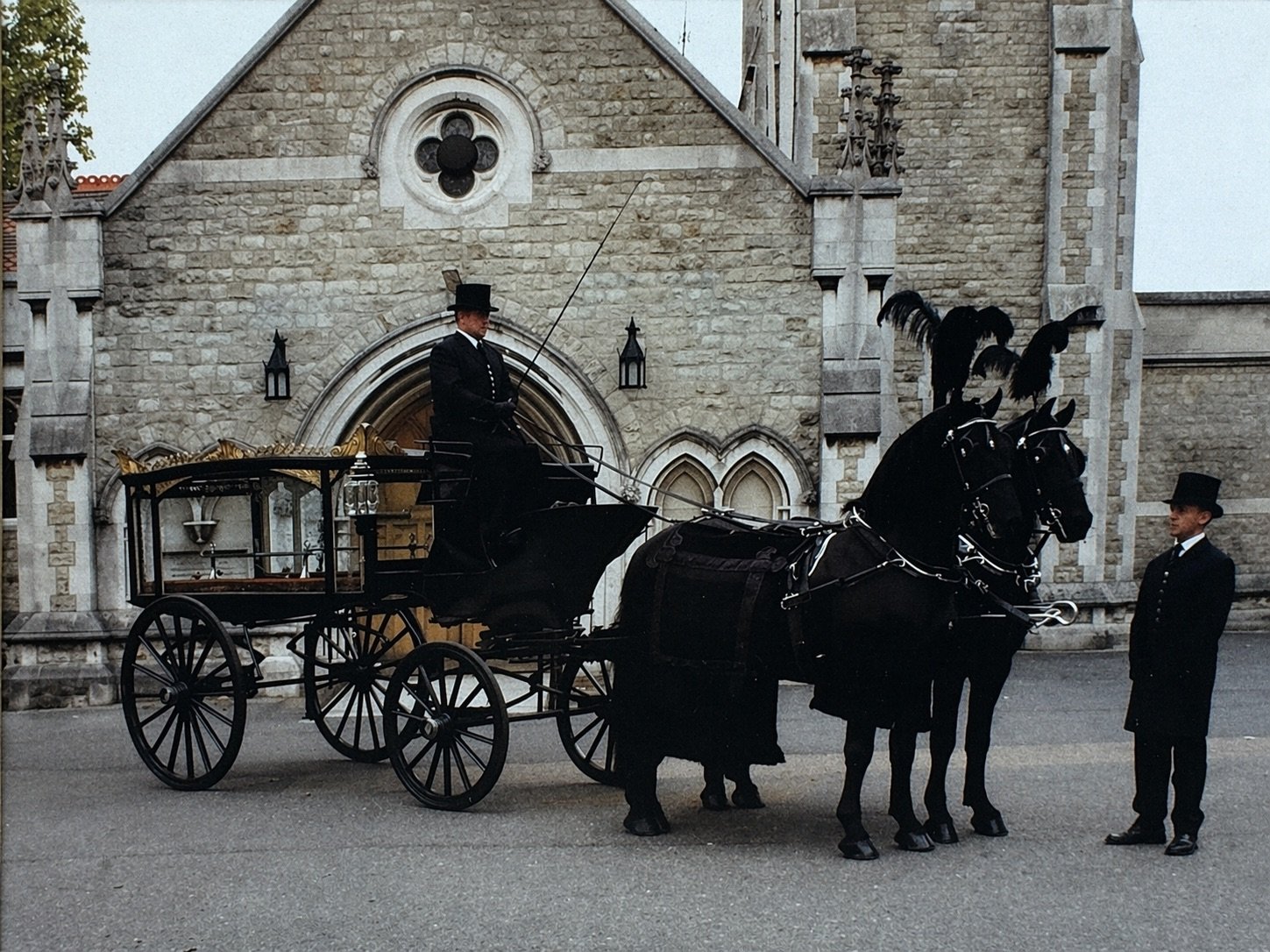 Horse-drawn hearse used by John Nodes