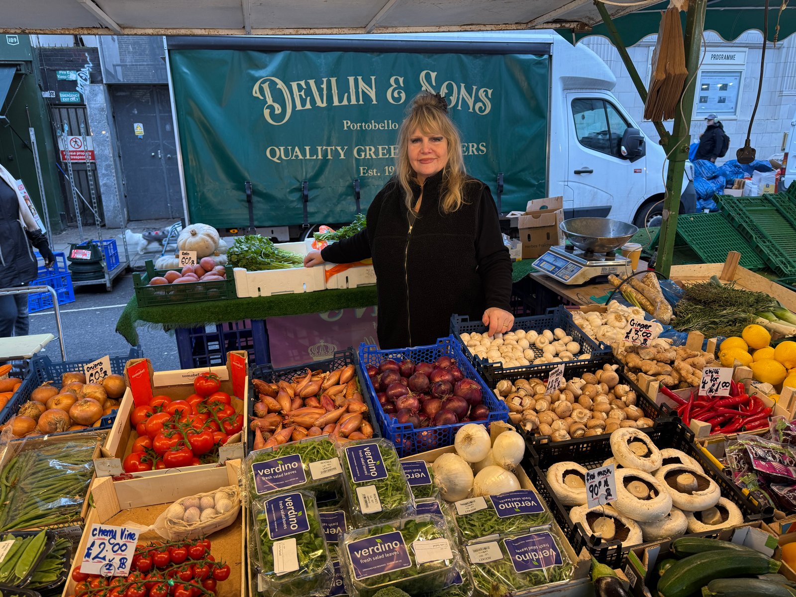 Portobello Road food and produce stalls