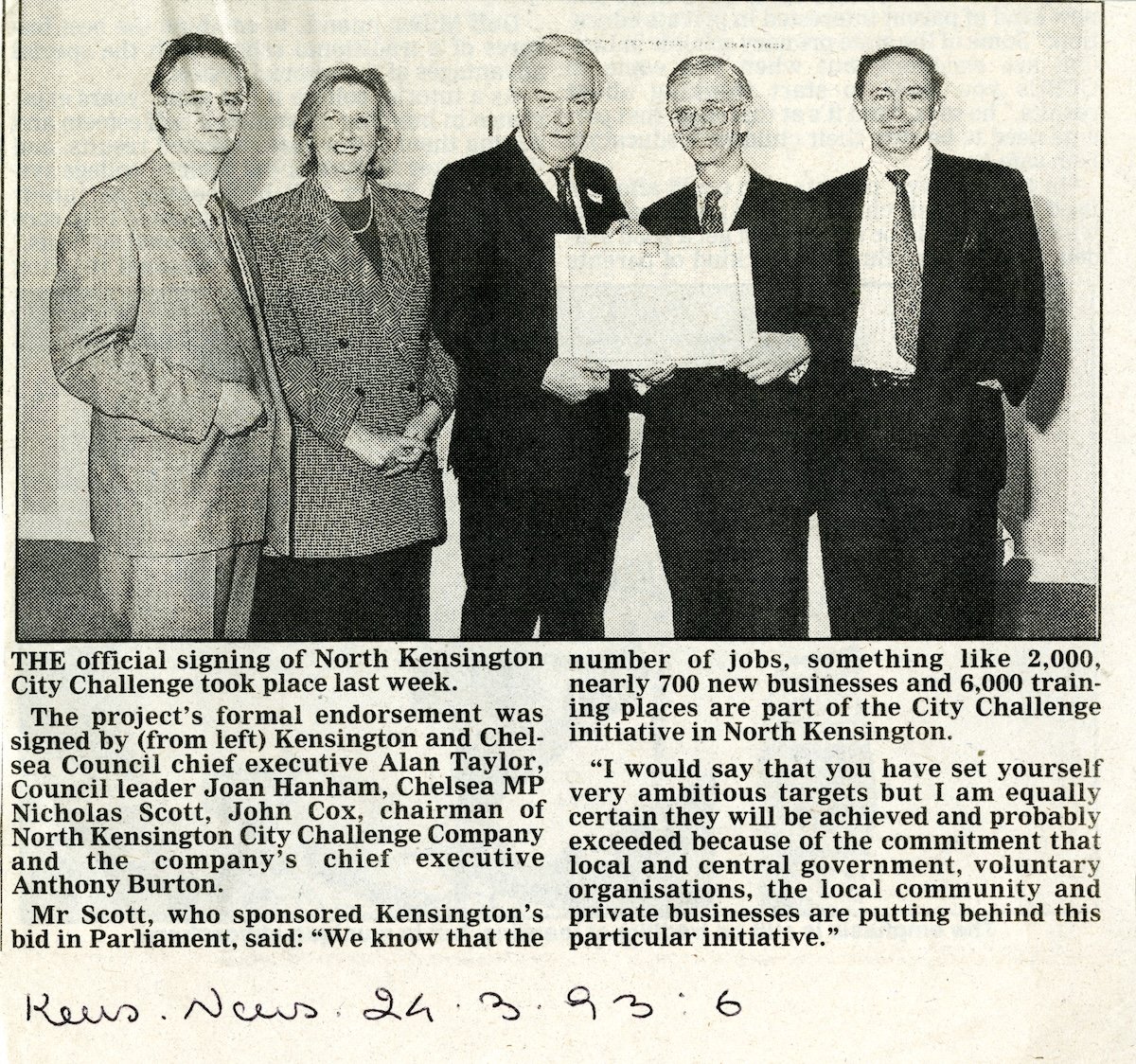 City Challenge project image connected to North Kensington regeneration