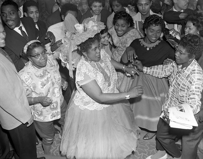 Early Caribbean carnival scene in 1958