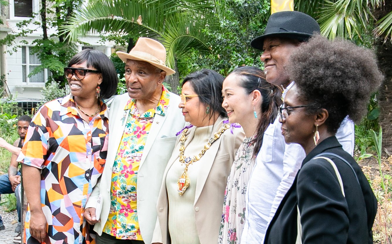 Community leaders and guests at the Windrush Star launch event in North Kensington.